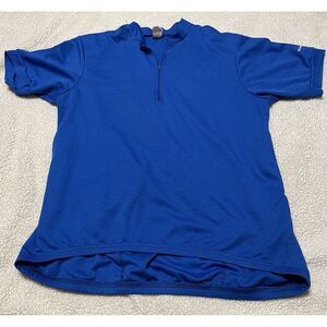 Canari Men's  Short Sleeve 3 Back Pockets 1/2‎ Zip Cycling Jersey No Size Tag